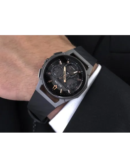 reloj hombre Bulova Curv 98A162 44mm cristal de zafiro 262kHz Cuarzo de Alto Rendimiento 30m WR Caja de Titanio y acero