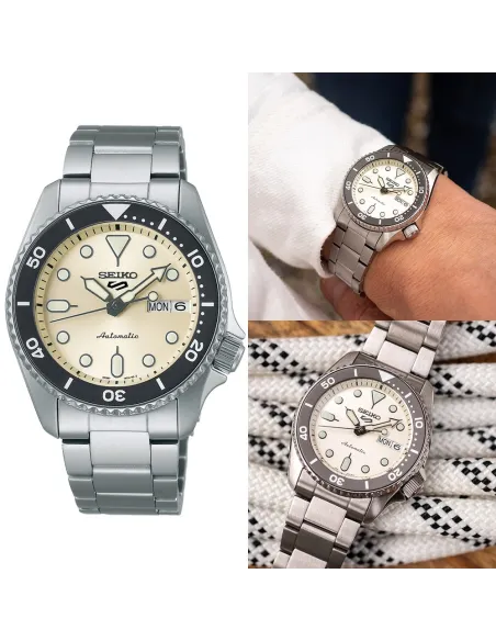 reloj automático buceo hombre Seiko 5 Sports SRPK31K1 38mm 100m WR correa de acero