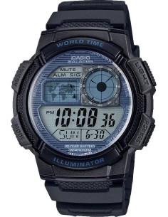 Reloj hombre Casio Digital AE-1000W-2A2 correa resina - hora mundial - 10 años batería