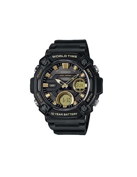 reloj deportivo hombre Casio AEQ-120W-9AV 100m WR 10 años batería Hora Mundial