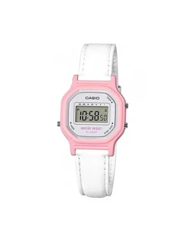 reloj mujer digital Vintage Casio LA-11WL-4A alarma correa de cuero