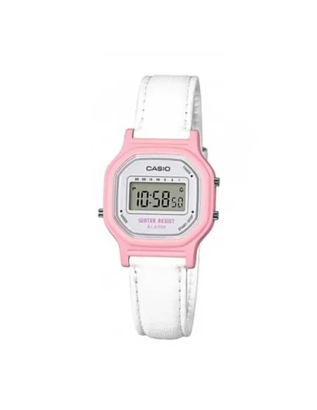 reloj mujer digital Vintage Casio LA-11WL-4A alarma correa de cuero