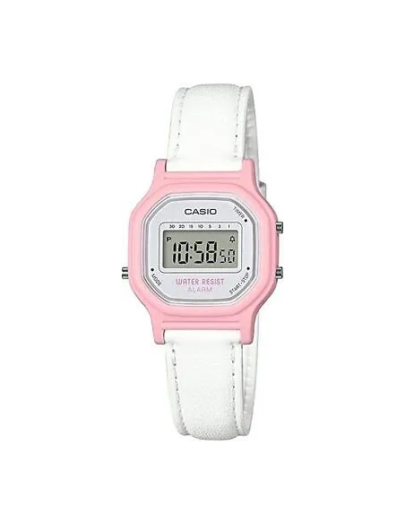 reloj mujer digital Vintage Casio LA-11WL-4A alarma correa de cuero