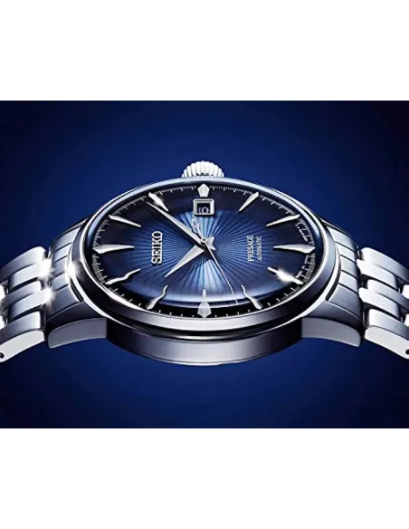 reloj automático hombre Seiko Presage srpb41j1 Cocktail Time Blue Moon 40.5mm  50m WR