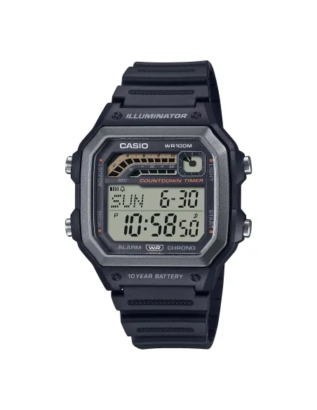 reloj deportivo hombre Casio WS-1600H-1AV 10 años batería 100m WR Hora Mundial