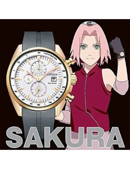 Reloj hombre Citizen NARUTO SHIPPUDEN SAKURA LIMITED CA0593-17A JDM 44mm 100m