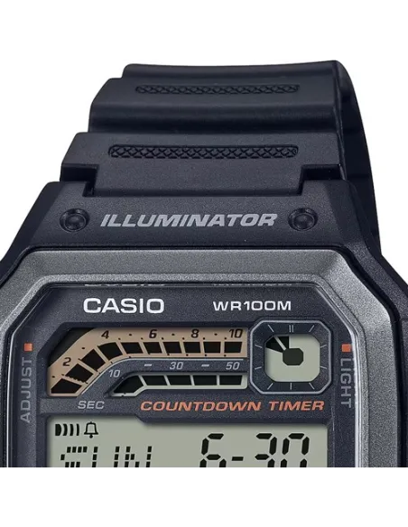 reloj deportivo hombre Casio WS-1600H-1AV 10 años batería 100m WR Hora Mundial
