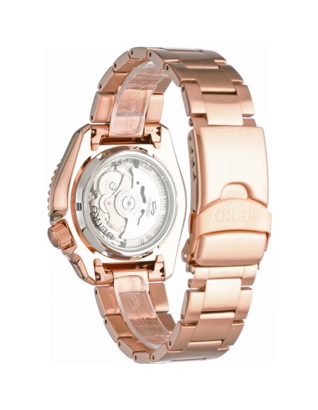 reloj automático deportivo hombre Seiko 5 Sports SRPE72K1 Superman Rose Gold 42.5mm 100m
