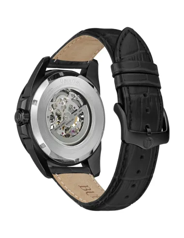 reloj automático hombre Bulova Sutton Skeleton 98A304 43mm IP Black  100m WR