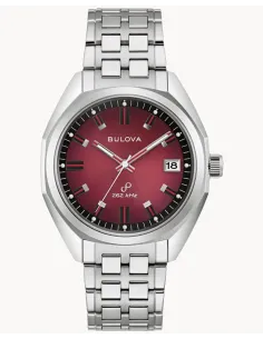 reloj hombre Bulova 96B401 Jet Star 40mm  262kHz HPQ Precisionist 1970s Crimson Dial cristal de zafiro 50m WR