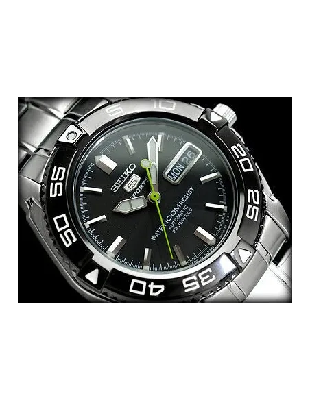 reloj automático buceo Seiko 5 Sports SNZB23J1 39mm 100m WR HECHO EN JAPÓN correa de acero