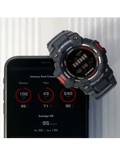 Casio G-SHOCK G-SQUAD GBD-100-1 Smartphone Link/App Power Trainer resistente a los golpes 200m WR 2