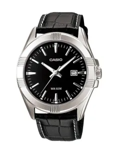reloj analógico clásico hombre Casio MTP-1308L-1AV 43.5mm 50m WR correa de cuero