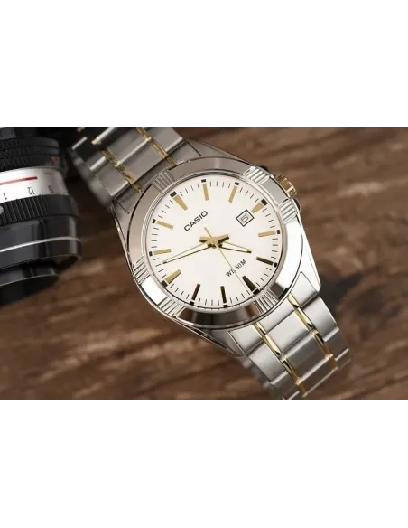 reloj analógico clásico hombre Casio MTP-1308SG-7AV 43.5mm 50m WR correa de acero