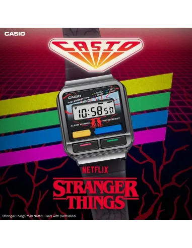 reloj unisex retro vintage A120WEST-1A Stranger Things  alarma cronómetro Luz LED