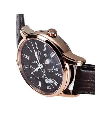 Reloj automático hombre Orient Sun & Moon RN-AK0002Y JDM 42.5mm 50m WR cristal de zafiro