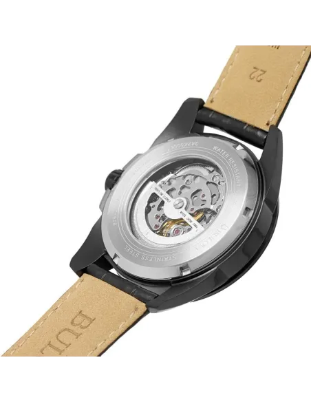 reloj automático hombre Bulova Sutton Skeleton 98A304 43mm IP Black  100m WR