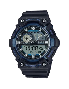 Casio men's digital sports watch AEQ-200W-2AV water resist 100m 5 alarms