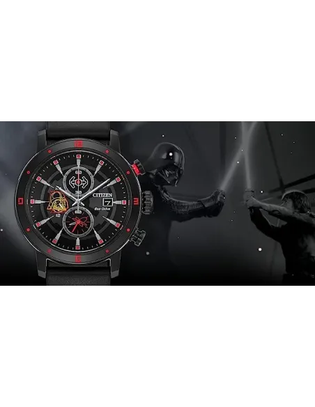 reloj hombre Citizen Star Wars Dark VaderCA0769-04W 44mm correa de cuerdo movimiento Eco-drive