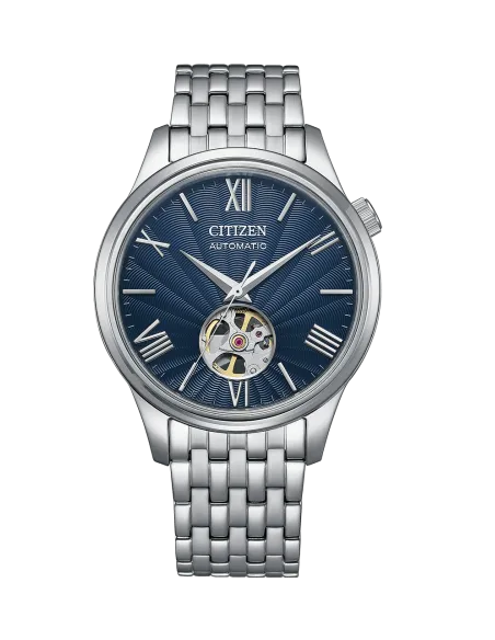 reloj automático hombre Citizen Classic Open Heart NH9130-84L 40mm 50m WR cristal de zafiro