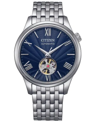 reloj automático hombre Citizen Classic Open Heart NH9130-84L 40mm 50m WR cristal de zafiro