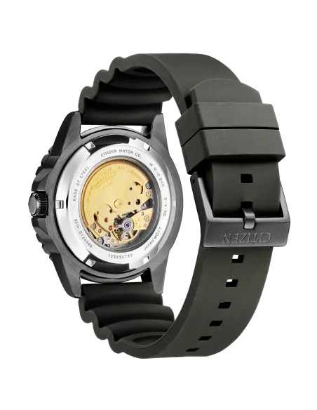 reloj buceo automático hombre Citizen NJ0125-11E 43mm 100m WR correa de silicona