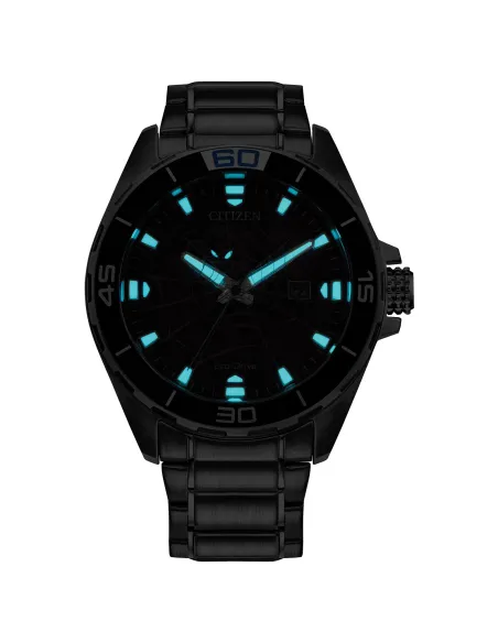 reloj hombre Citizen Eco-Drive Spiderman Marvel BM7610-52W 44mm 100m WR correa de acero movimiento