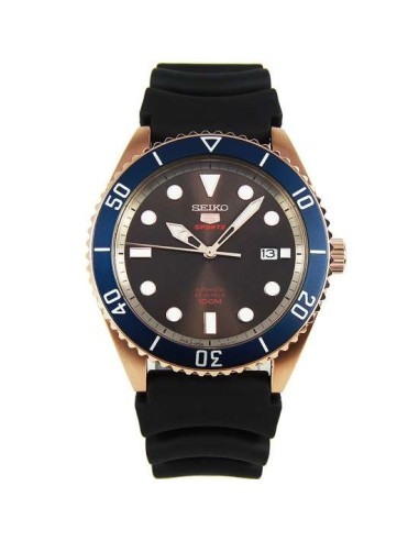 reloj automático hombre Seiko 5 Sports SRPB96J1 44mm 100m WR Hecho en Japón correa de goma