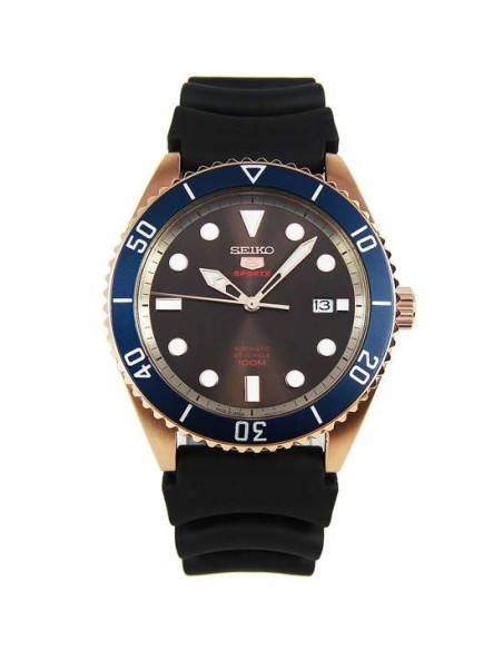 reloj automático hombre Seiko 5 Sports SRPB96J1 44mm 100m WR Hecho en Japón correa de goma