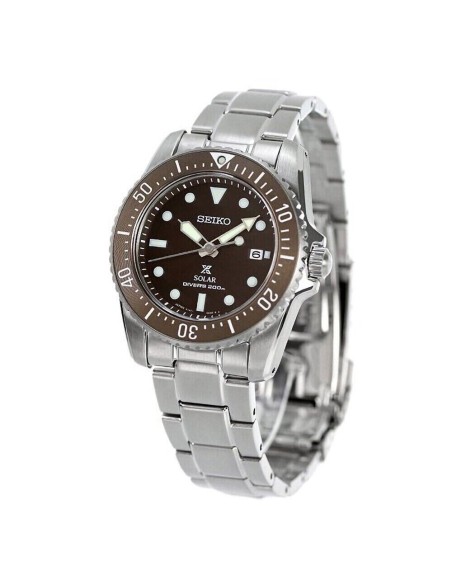 reloj de buceo hombre solar Seiko Solar Prospex SNE571P1 38.5mm 200m WR cristal de zafiro Lumibrite