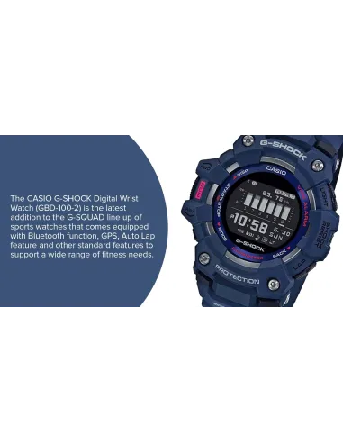 Casio G-SHOCK G-SQUAD GBD-100-2 Smartphone Link/App Power Trainer