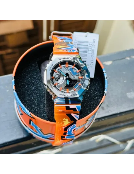 Casio G-SHOCK Street Spirit Graffiti GM-2100SS-1A 200m WR Hora Mundial Neobrite 5 alarmas