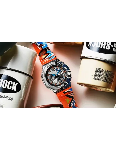 Casio G-SHOCK Street Spirit Graffiti GM-2100SS-1A 200m WR Hora Mundial Neobrite 5 alarmas
