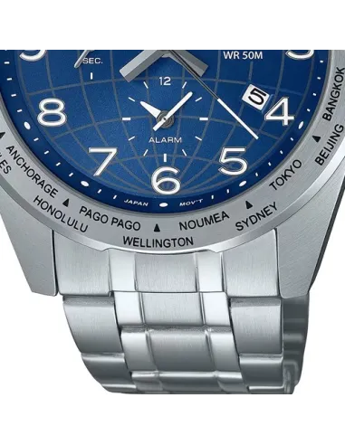 Casio MTP-W500D-2AV 43.9mm 50m WR World Time sport men’s watch stainless steel bracelet
