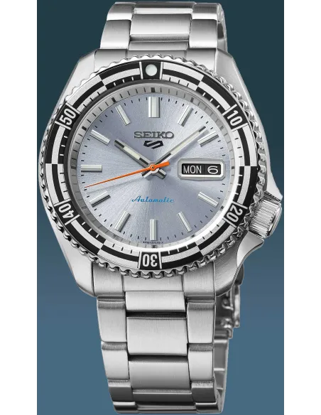 reloj automático hombre Seiko 'New Rally Driver' Retro SRPK09 42.5mm 100m WR correa de acero
