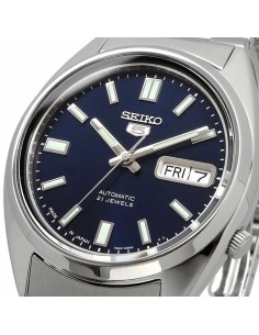 reloj unisex automático Seiko 5 SNXS77J1 37mm Hecho en Japón correa de acero