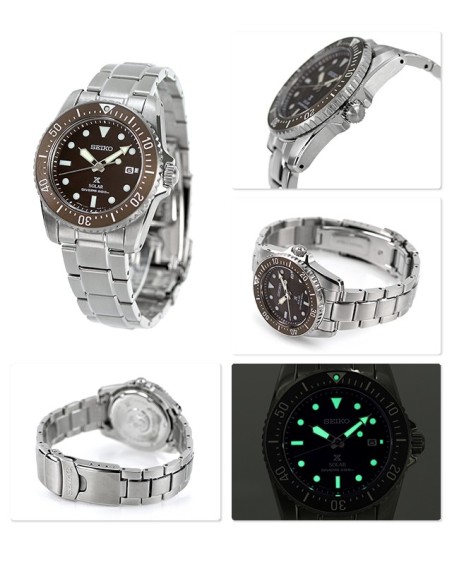 reloj de buceo hombre solar Seiko Solar Prospex SNE571P1 38.5mm 200m WR cristal de zafiro Lumibrite
