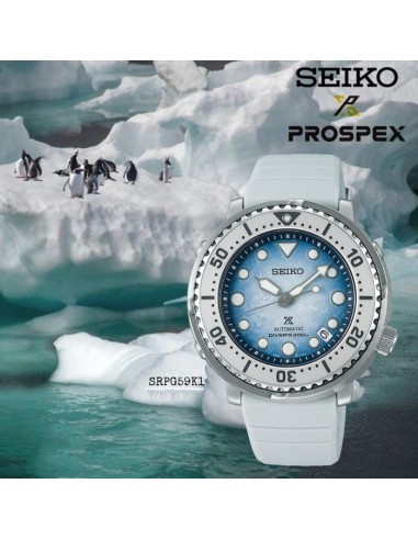 SEIKO Prospex Save the Ocean Baby Tuna SRPG59K1 Antarctica Penguin Automatic 43mm 200m WR