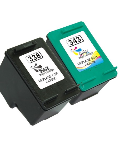 hp 338 hp 343 cartuchos de tinta compatibles