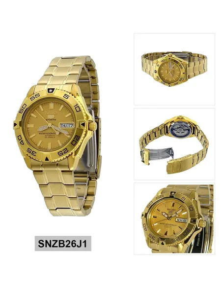 reloj deportivo hombre Seiko 5 Sports  SNZB26J1 40mm HECHO EN JAPÓN 100m WR