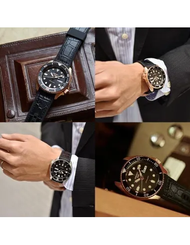 Seiko SKX Style SBSA028 MADE IN JAPAN JDM 42.5MM 100M WR ENGLISH-KANJI correa de cuero JDM