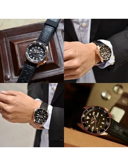 Seiko SKX Style SBSA028 MADE IN JAPAN JDM 42.5MM 100M WR ENGLISH-KANJI correa de cuero JDM