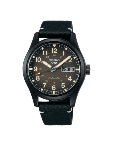 Seiko 5 Sports SBSA121 MADE IN JAPAN JDM 39,4mm 100M WR ENGLISH-KANJI correa de cuero JDM