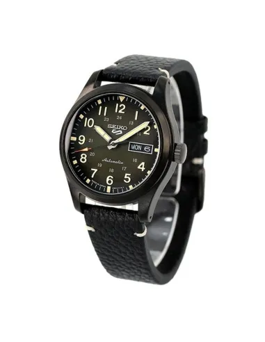 Seiko 5 Sports SBSA121 MADE IN JAPAN JDM 39,4mm 100M WR ENGLISH-KANJI correa de cuero JDM