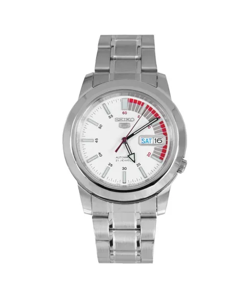 reloj automático hombre Seiko 5 SNKK25K1 37mm 30m WR correa de acero