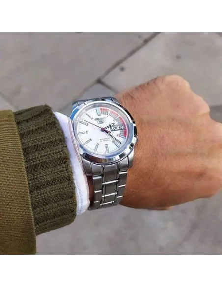 reloj automático hombre Seiko 5 SNKK25K1 37mm 30m WR correa de acero