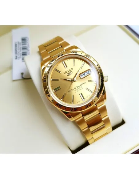 reloj automático unisex Seiko 5 SNKE06K1 36mm 50m WR correa de acero