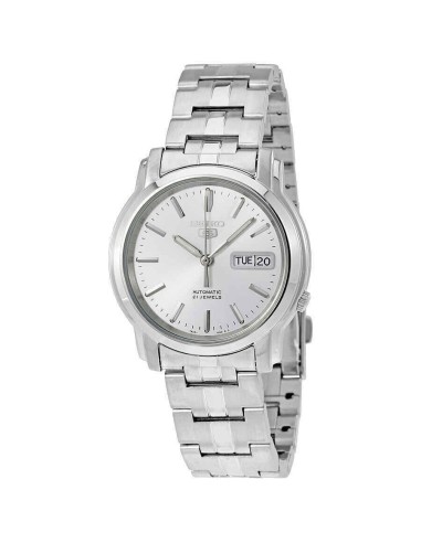 Reloj automático hombre Seiko 5 SNKK65K1 dial plata 38mm correa acero