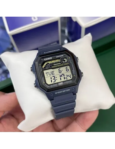 reloj deportivo hombre Casio WS-1600H-2AV 10 años batería 100m WR Hora Mundial
