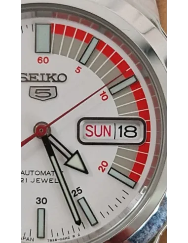 reloj automático hombre Seiko 5 SNKK25K1 37mm 30m WR correa de acero